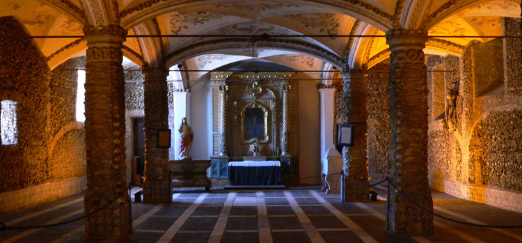 The Chapel of Bones, Capela dos Ossos in Évora The Chapel of Bones, Capela dos Ossos in Évora